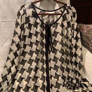 Black & white formal blouse by charter club. New with tags. button front…